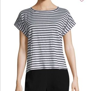 Eileen Fisher Organic Linen Striped Tee *NWOT*